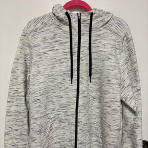 TEK GEAR ULTRASOFT FLEECE WOMENS ZIP UP GRAY HOODIE. SZ. 1X